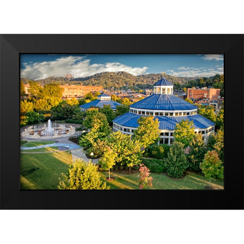Carousel Black Modern Wood Framed Art Print by Lee, Rachel