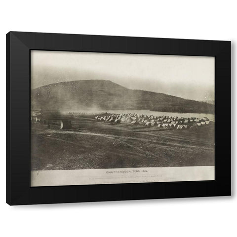 Chattanooga Army of the Cumberland 1864 Black Modern Wood Framed Art Print with Double Matting by Lee, Rachel