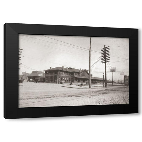 Chattanooga Rail Station 2 Black Modern Wood Framed Art Print by Lee, Rachel
