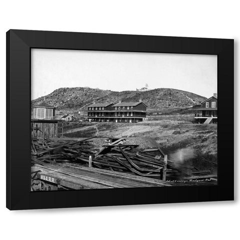 Chattanooga Rail Yard 1863 Black Modern Wood Framed Art Print by Lee, Rachel
