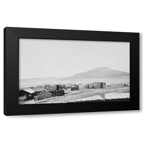 Chattanooga View from Town 1863 Black Modern Wood Framed Art Print with Double Matting by Lee, Rachel