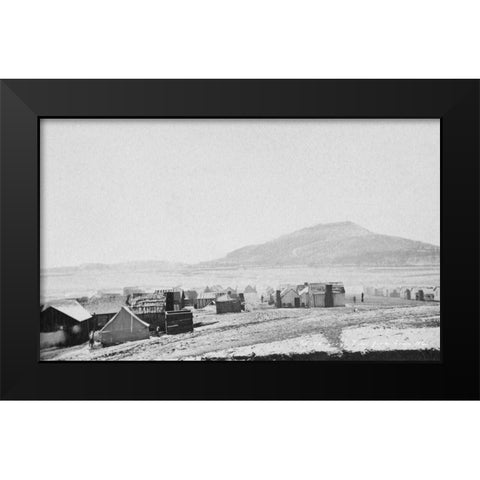 Chattanooga View from Town 1863 Black Modern Wood Framed Art Print by Lee, Rachel
