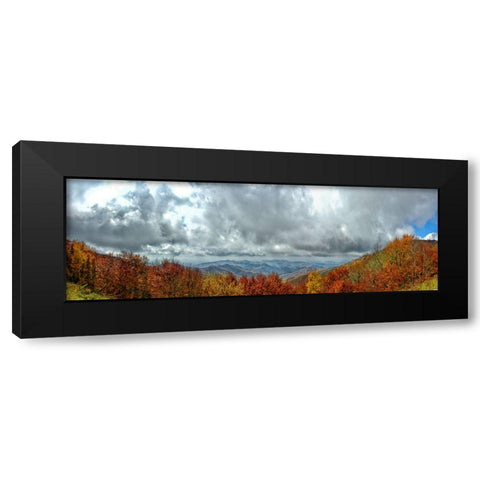 Cherohala Pano Black Modern Wood Framed Art Print with Double Matting by Lee, Rachel