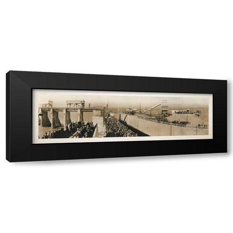 Chickamauga Dam 1938 Black Modern Wood Framed Art Print by Lee, Rachel
