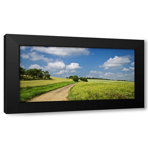 Country Road 20 Black Modern Wood Framed Art Print with Double Matting by Lee, Rachel
