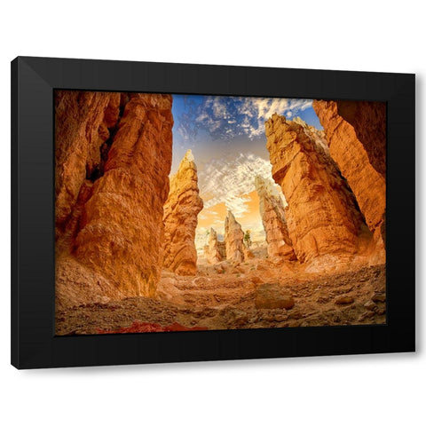 Desert 1 Black Modern Wood Framed Art Print with Double Matting by Lee, Rachel