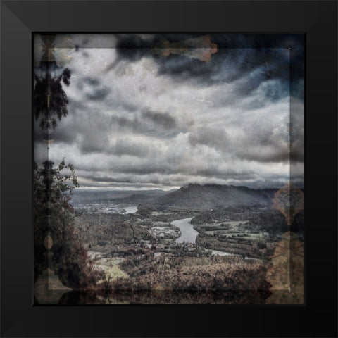 Fall View to Lookout DG Type Black Modern Wood Framed Art Print by Lee, Rachel