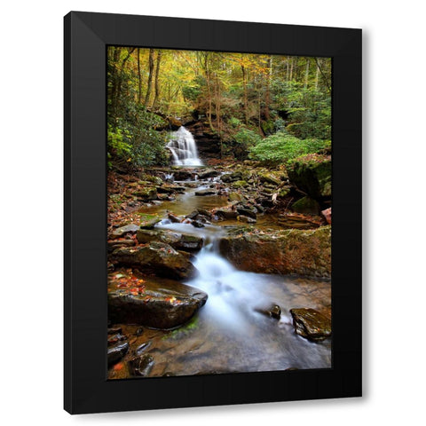 Falls 1 Black Modern Wood Framed Art Print with Double Matting by Lee, Rachel