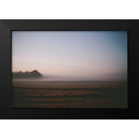 Foggy Field Black Modern Wood Framed Art Print by Lee, Rachel