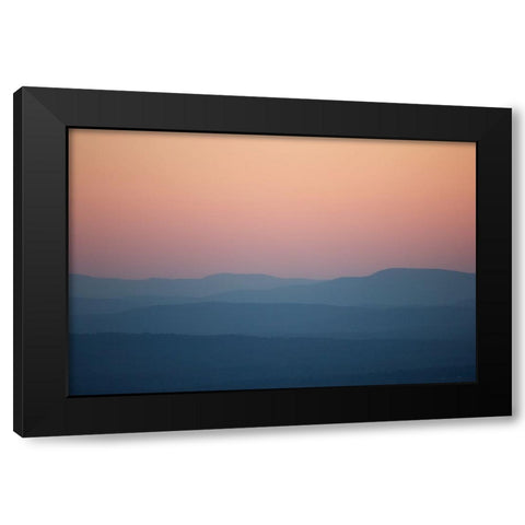 Foggy Mountains Black Modern Wood Framed Art Print with Double Matting by Lee, Rachel