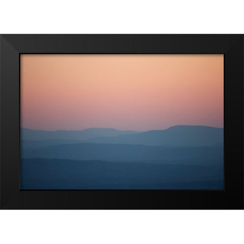 Foggy Mountains Black Modern Wood Framed Art Print by Lee, Rachel