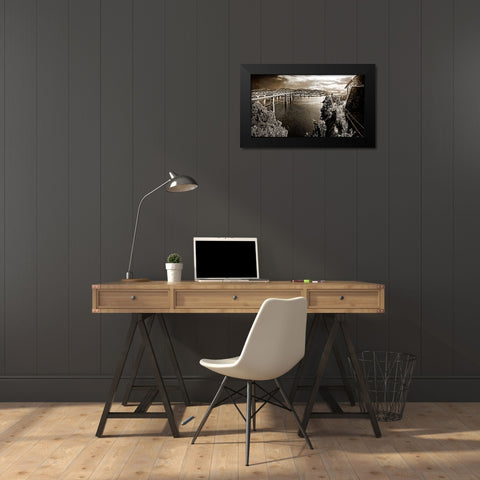 From Hunter North Pano Sepia Black Modern Wood Framed Art Print by Lee, Rachel