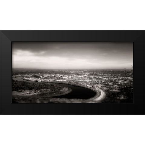 From Lookout Pano Sepia Black Modern Wood Framed Art Print by Lee, Rachel