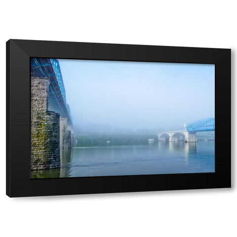 Ghost Bridges Black Modern Wood Framed Art Print by Lee, Rachel