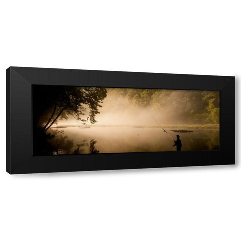 Hiwassee Fishing 2 Black Modern Wood Framed Art Print with Double Matting by Lee, Rachel