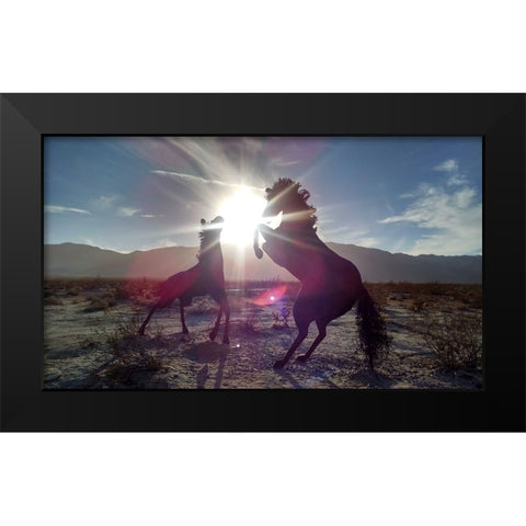 Horse 3 Black Modern Wood Framed Art Print by Lee, Rachel