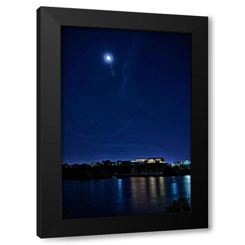 Hunter And Moon Black Modern Wood Framed Art Print by Lee, Rachel