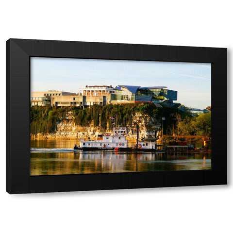 Hunter And Tug Black Modern Wood Framed Art Print with Double Matting by Lee, Rachel