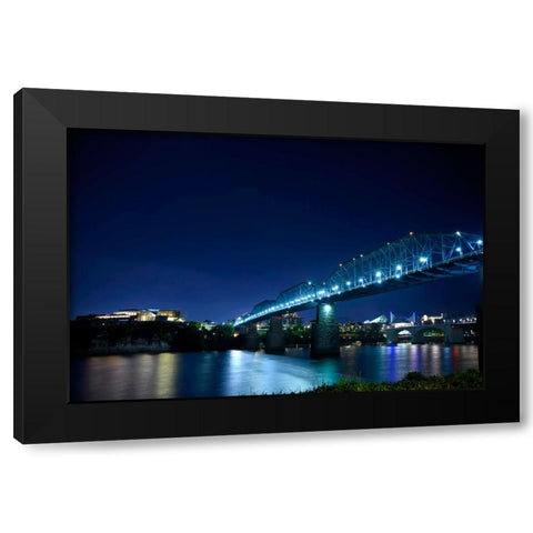 Hunter And Walnut Night Black Modern Wood Framed Art Print with Double Matting by Lee, Rachel