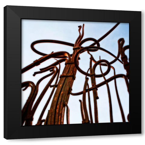 Hunter Iron Rust Black Modern Wood Framed Art Print with Double Matting by Lee, Rachel
