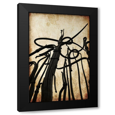 Hunter Iron Textured Black Modern Wood Framed Art Print with Double Matting by Lee, Rachel