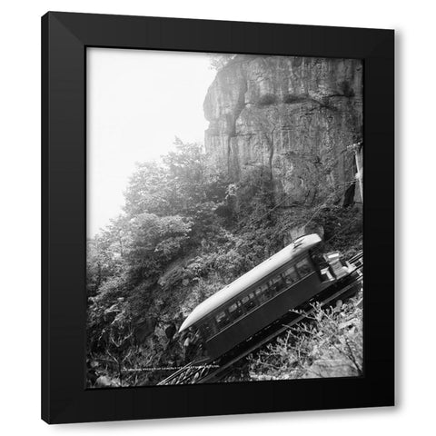 Incline Rail Car Black Modern Wood Framed Art Print with Double Matting by Lee, Rachel