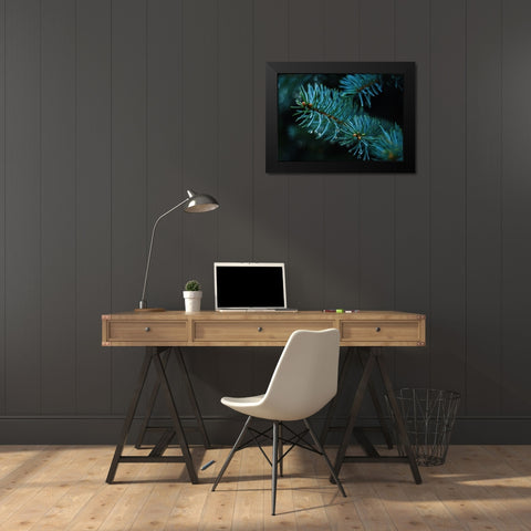 Leaves 20 Black Modern Wood Framed Art Print by Lee, Rachel