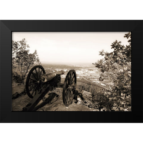 Lookout Cannon Sepia Glow Black Modern Wood Framed Art Print by Lee, Rachel