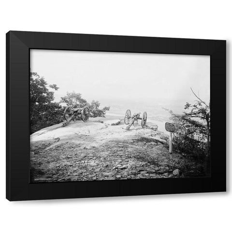 Lookout Cannons Black Modern Wood Framed Art Print by Lee, Rachel