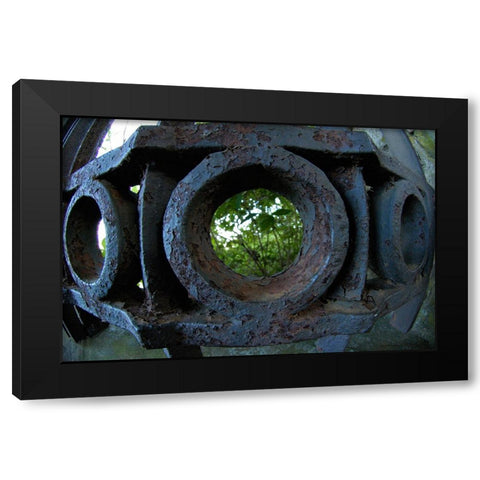 Lookout Iron Black Modern Wood Framed Art Print by Lee, Rachel