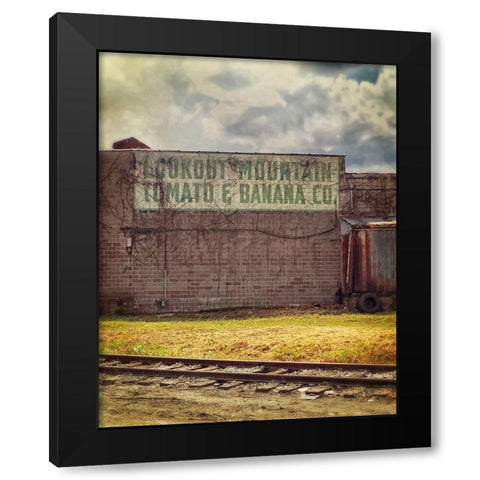 Lookout Mountain Tomato Sign Black Modern Wood Framed Art Print with Double Matting by Lee, Rachel