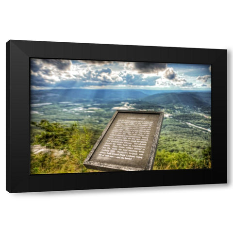 Lookout Valley Plaque Black Modern Wood Framed Art Print with Double Matting by Lee, Rachel