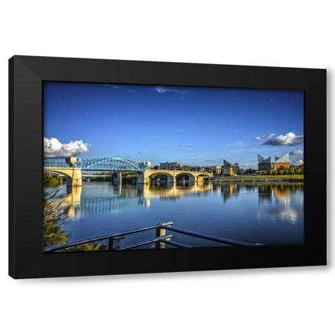 Market And Rail Black Modern Wood Framed Art Print by Lee, Rachel