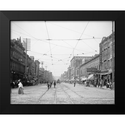 Market Square Chattanooga 1907 Black Modern Wood Framed Art Print by Lee, Rachel