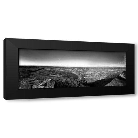 Moc Bend BW Black Modern Wood Framed Art Print by Lee, Rachel