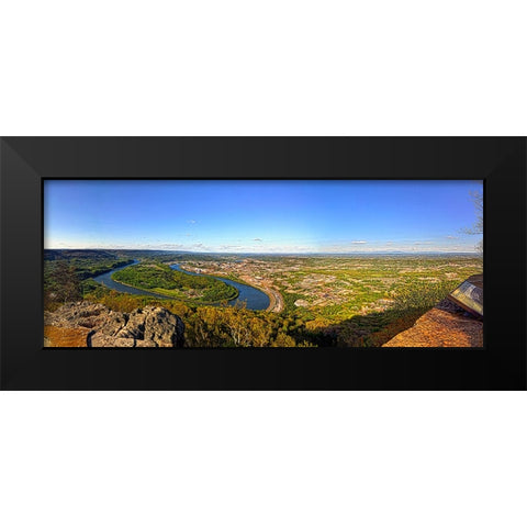 Moc Bend Color Black Modern Wood Framed Art Print by Lee, Rachel