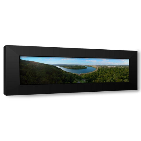 Moccasin Bend Black Modern Wood Framed Art Print by Lee, Rachel