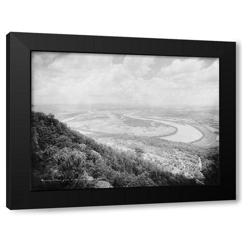 Moccasin Bend from Lookout Mountain 1902 Black Modern Wood Framed Art Print by Lee, Rachel