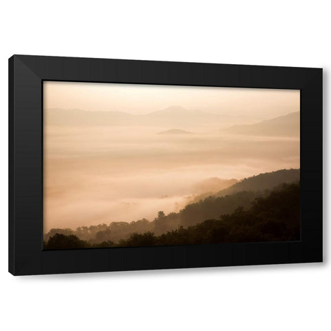 Mountain Dawn Black Modern Wood Framed Art Print with Double Matting by Lee, Rachel