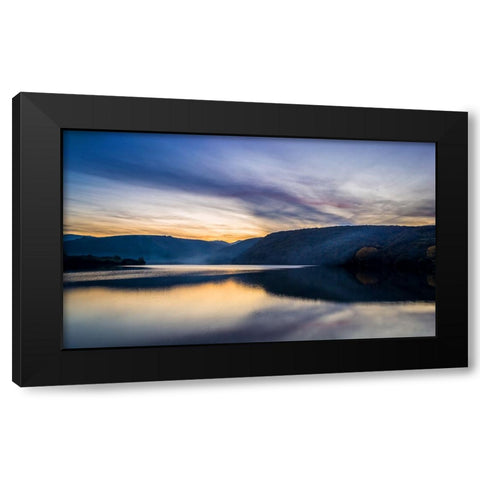 Mountain Lake 1 Black Modern Wood Framed Art Print with Double Matting by Lee, Rachel