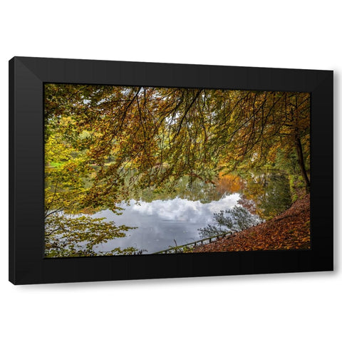 Mountain Lake 12 Black Modern Wood Framed Art Print with Double Matting by Lee, Rachel