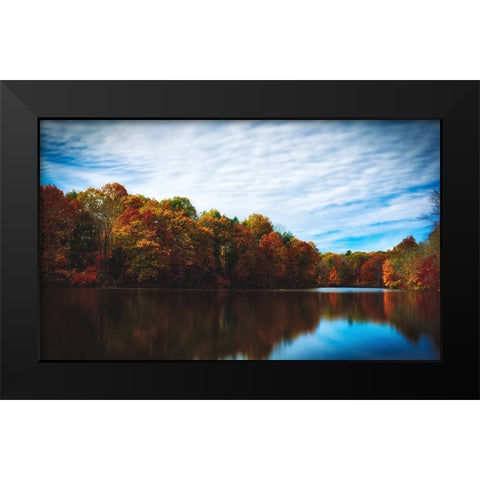 Mountain Lake 16 Black Modern Wood Framed Art Print by Lee, Rachel