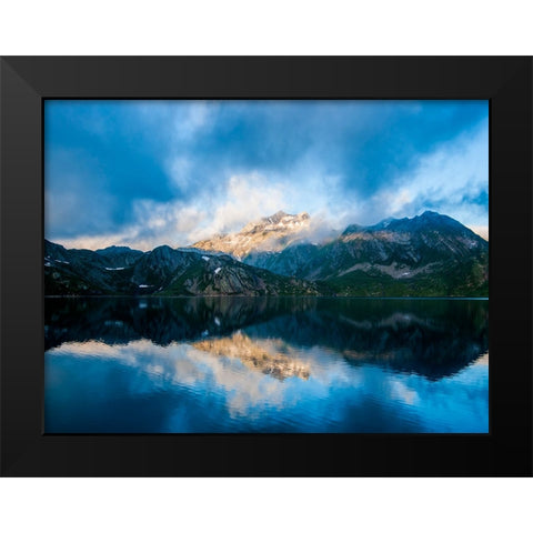 Mountain Lake 21 Black Modern Wood Framed Art Print by Lee, Rachel