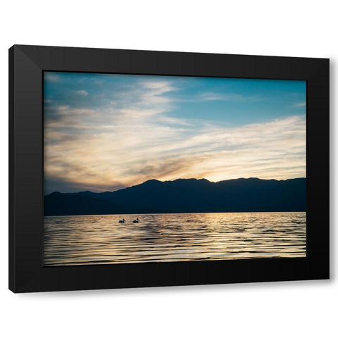 Mountain Lake 25 Black Modern Wood Framed Art Print by Lee, Rachel
