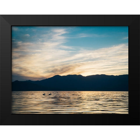 Mountain Lake 25 Black Modern Wood Framed Art Print by Lee, Rachel