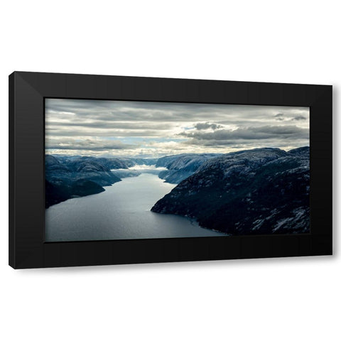 Mountain Lake 27 Black Modern Wood Framed Art Print by Lee, Rachel
