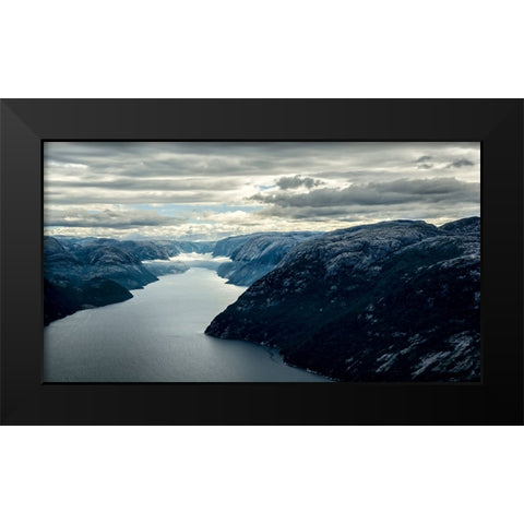 Mountain Lake 27 Black Modern Wood Framed Art Print by Lee, Rachel