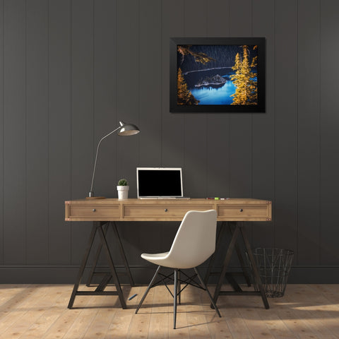 Mountain Lake 29 Black Modern Wood Framed Art Print by Lee, Rachel