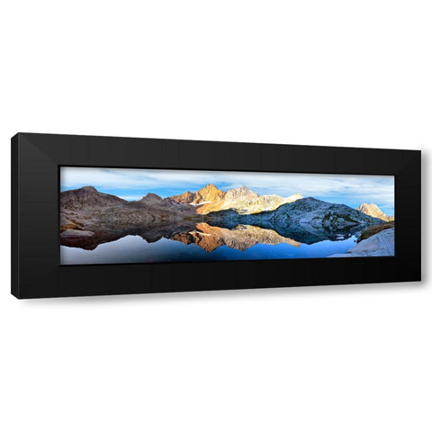 Mountain Lake 30 Black Modern Wood Framed Art Print with Double Matting by Lee, Rachel