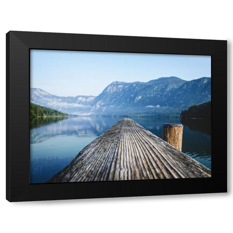 Mountain Lake 33 Black Modern Wood Framed Art Print by Lee, Rachel
